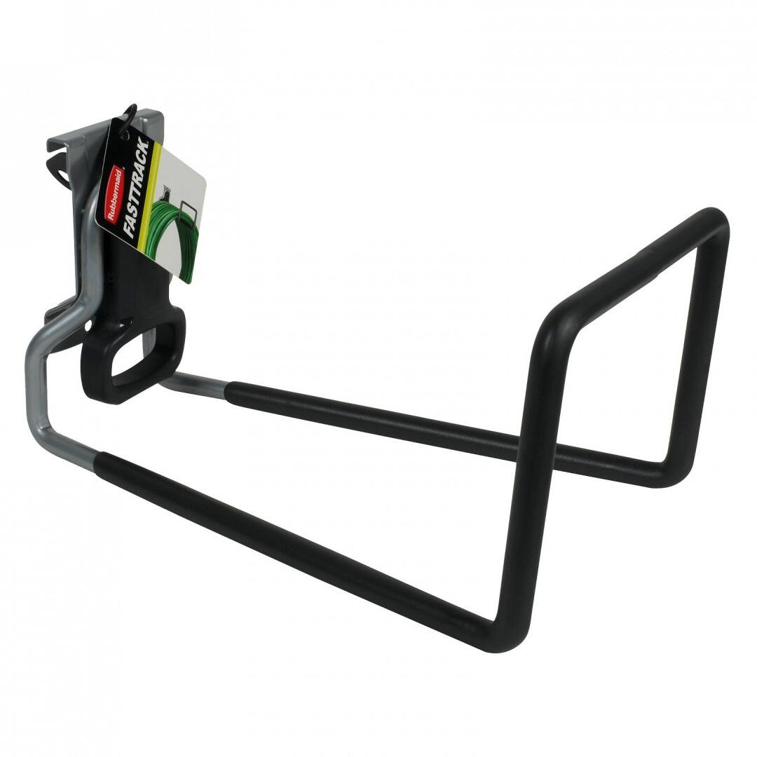 RubberMaid - FastTrack All in 1 Rail Garage Storage System Water Hose Hook - Black