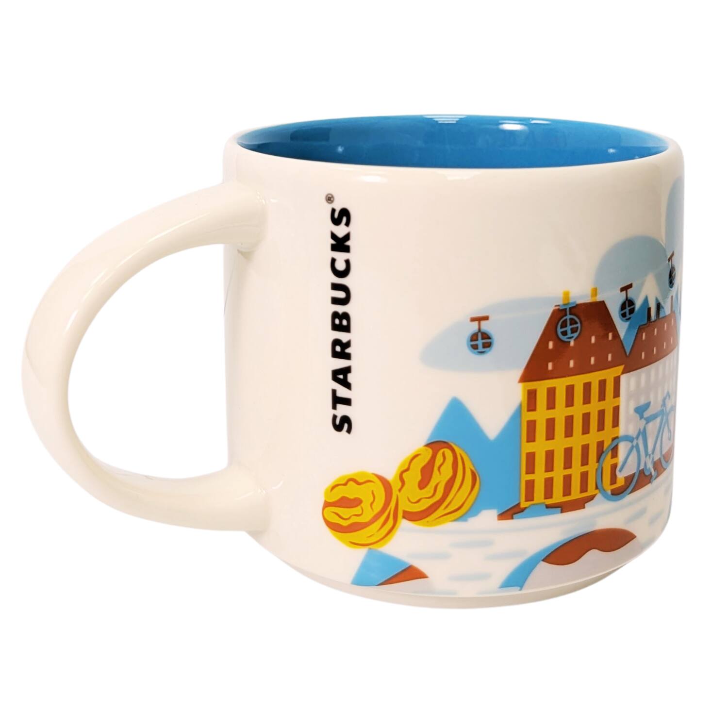 Back. Starbucks - Starbucks You Are Here Series Grenoble Ceramic Mug, 14 Oz - Blue.