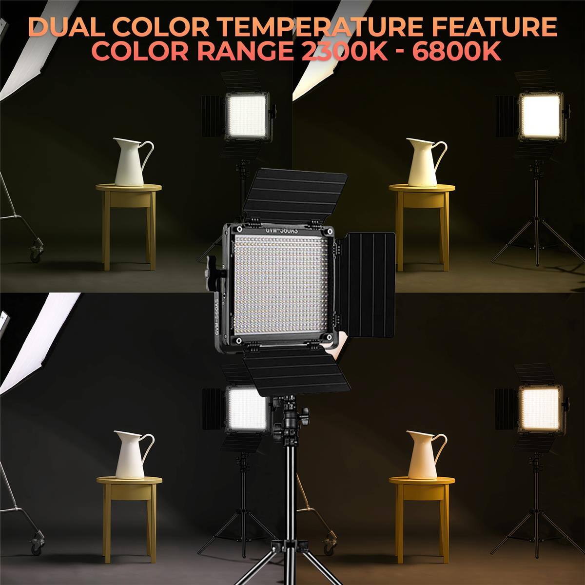 DUAL COLOR TEMPERATURE FEATURE  
COLOR RANGE 2300K - 6800K