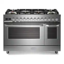Verona - 48 inch Ultima Collection Dual Fuel Range with 6 Sealed Burners, 5.8 cu. ft. Oven Capacity (Stainless Steel) - Stainless Steel
