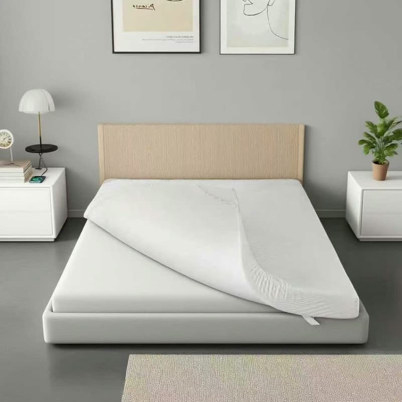 Dyonery - 4-Inch Cool Gel Memory Foam Sofa Bed Mattress Replacement ,Fiberglass-Free, Washable Cover Mattress ,Queen size - White