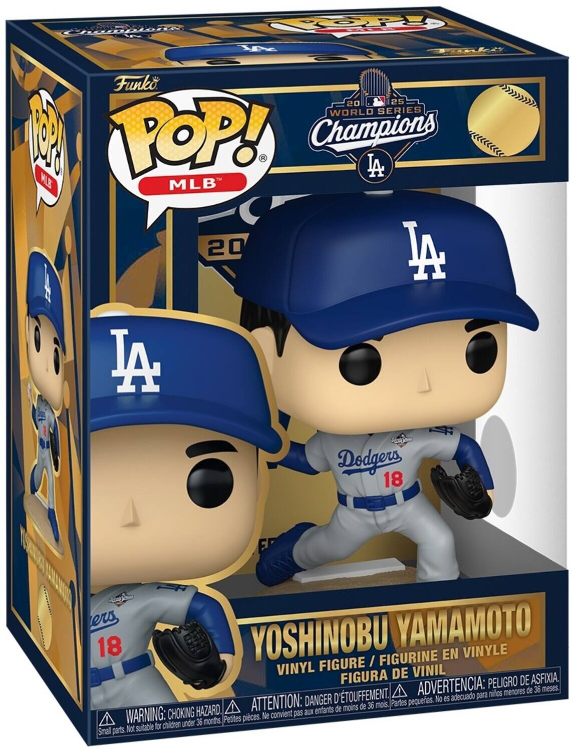 Funko POP! MLB 20 WORLD SERIES Champions LA Dodgers 18 YOSHINOBU YAMAMOTO VINYL FIGURE / FIGURINE EN VINYLE FIGURA DE VINIL