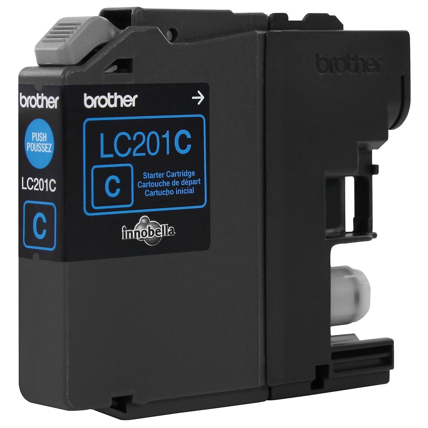 - Brother
- LC201C
- PUSH POUSSEZ
- Starter Cartridge
- Cartouche de départ
- Cartucho inicial
- Innobella