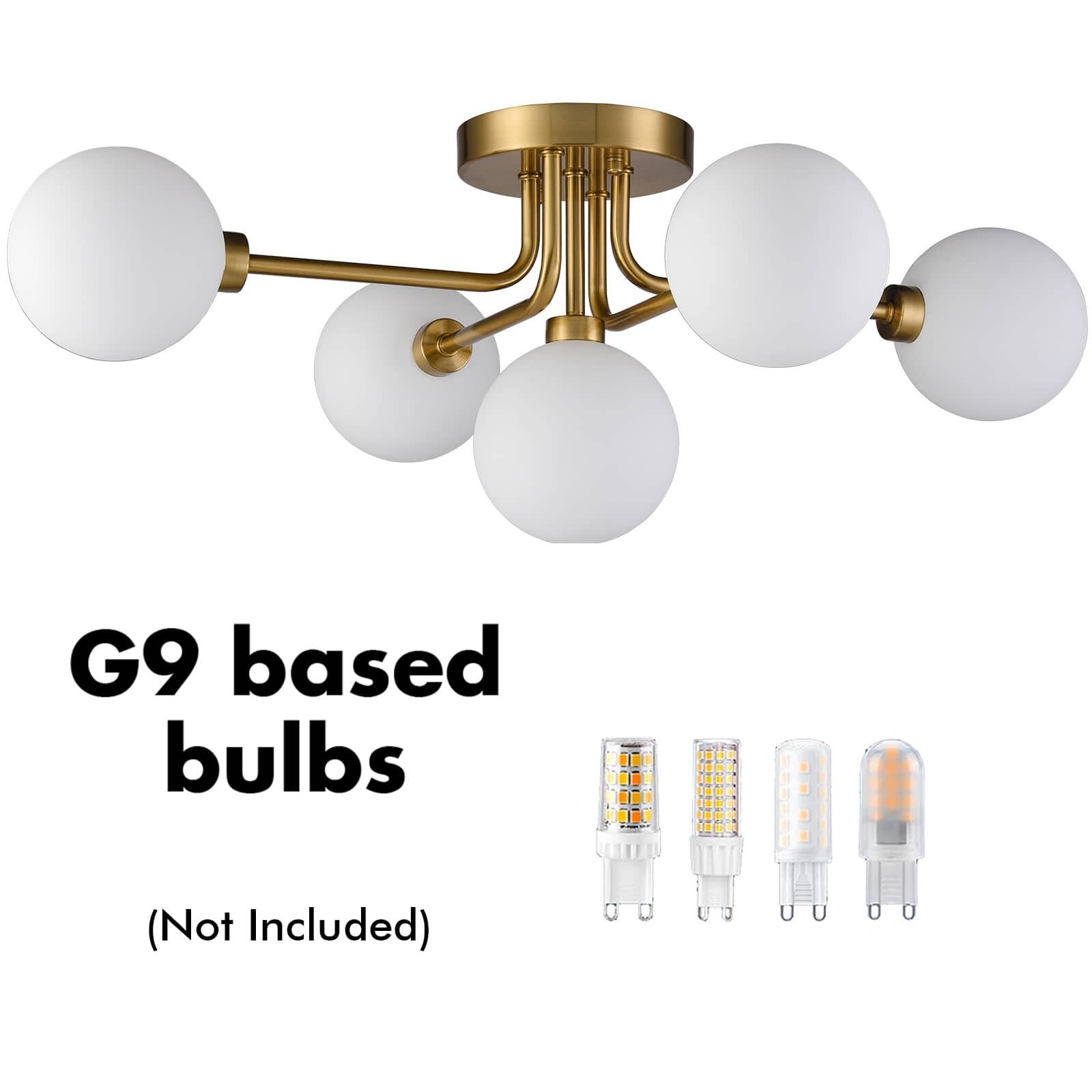 G9 based bulbs  
(Not Included)