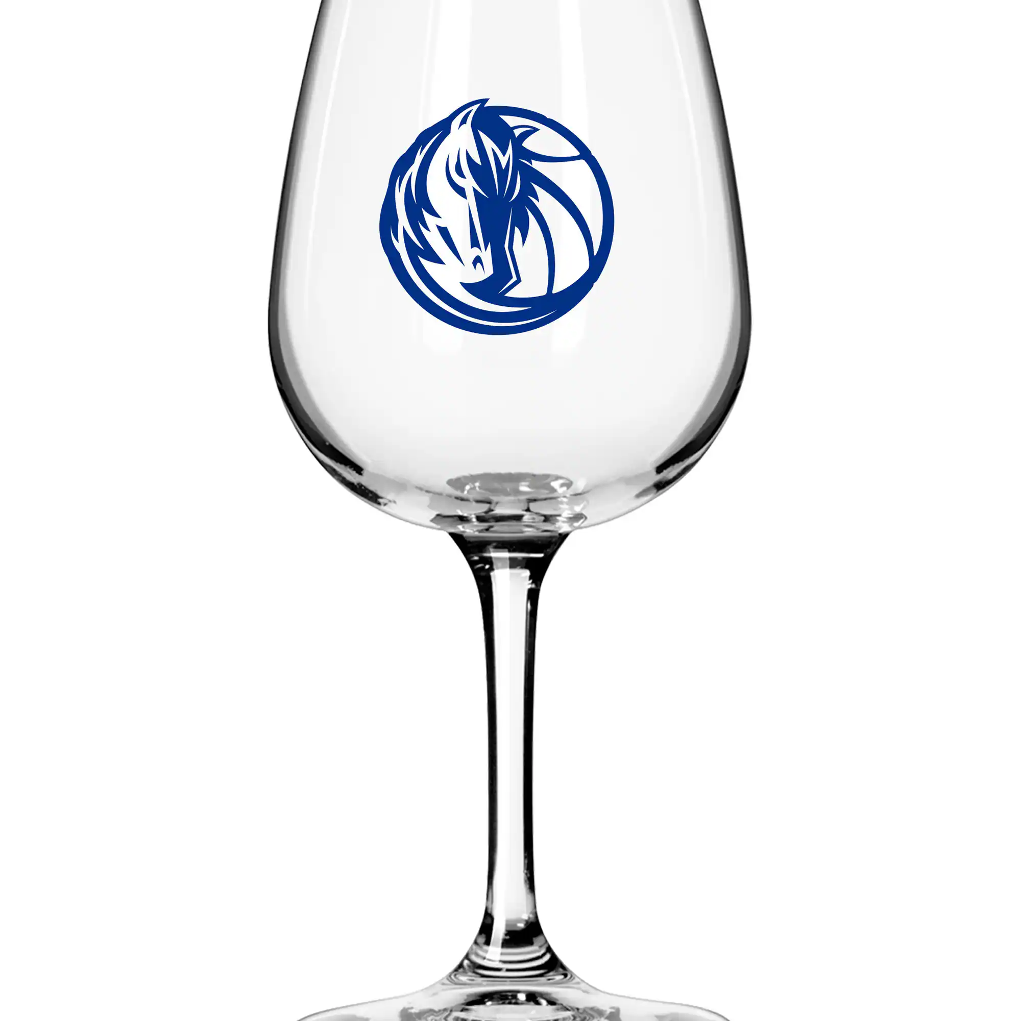 Front. Logo Brands - Dallas Mavericks Logo 12oz. Stemmed Wine Glass - Multicolor.