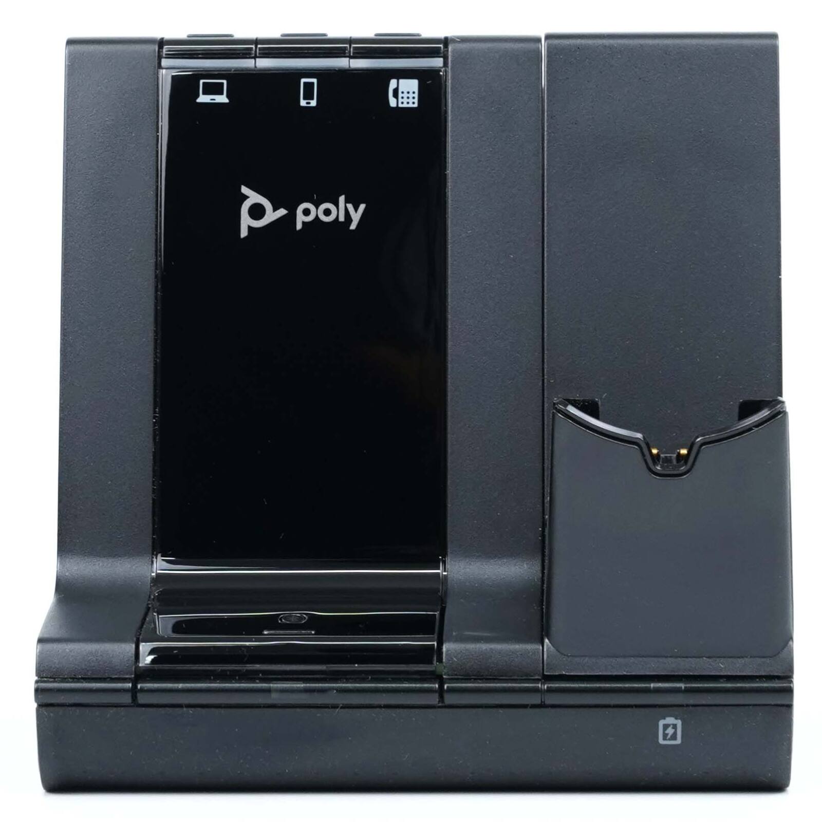 Alt View 5. Plantronics - Savi 8220M DECT 6.0 Wireless Stereo Headset – 3-Way PC/Desk Phone/Mobile – Noise Canceling ANC – Up to 590ft Range - Black.