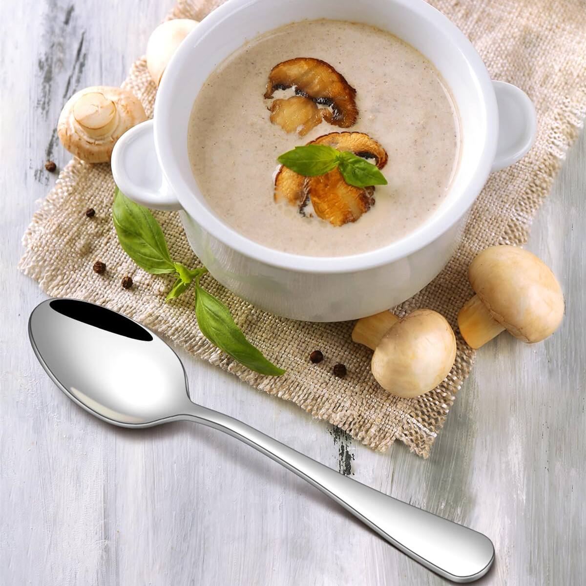 Back. Dazzed Corner - 48-Piece Flatware Set with Steak Knives for 8 - Silver.