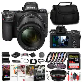 Nikon - Z7 II Mirrorless Camera W/ 24-70mm f/4 Lens + 64GB Card + Filter Kit + More