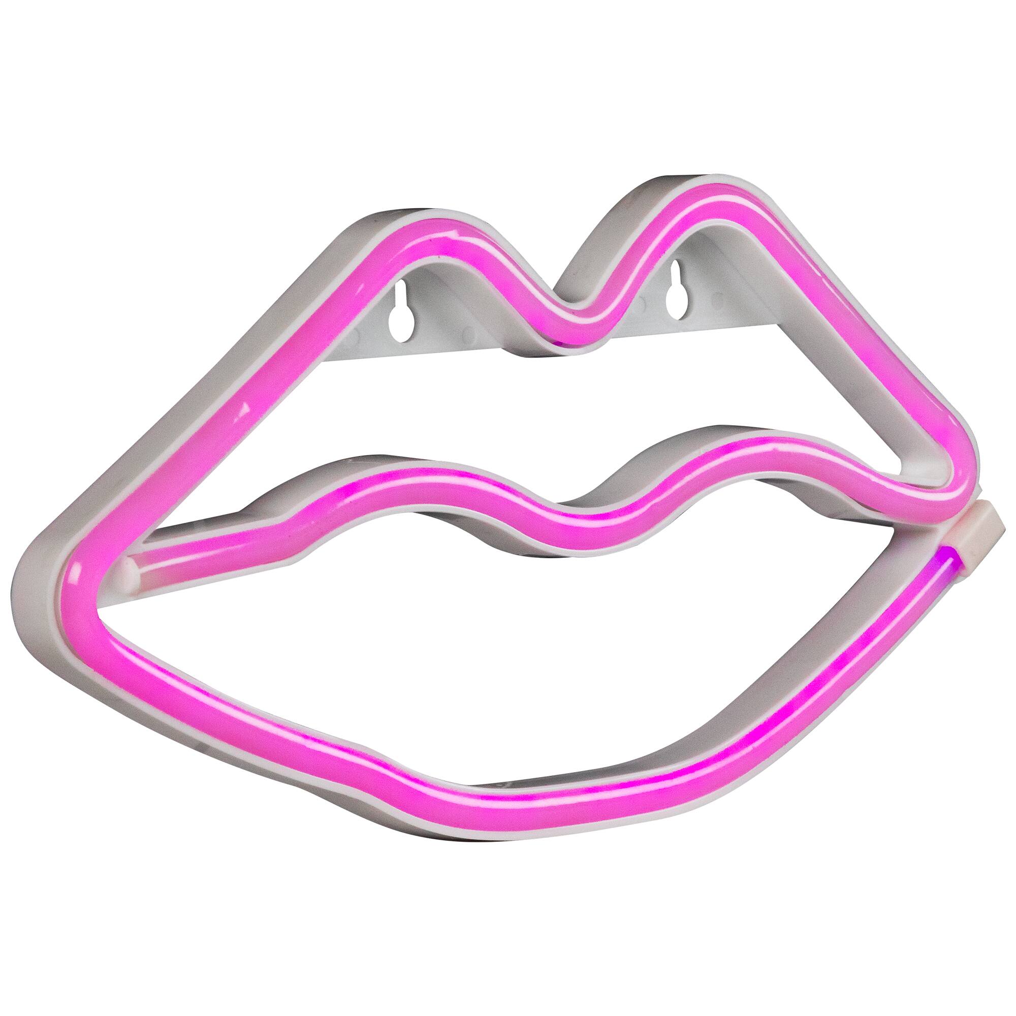 Alt View 3. Northlight - LED Lips Neon Lighted Wall Art - 10.5" - Pink - Pink.