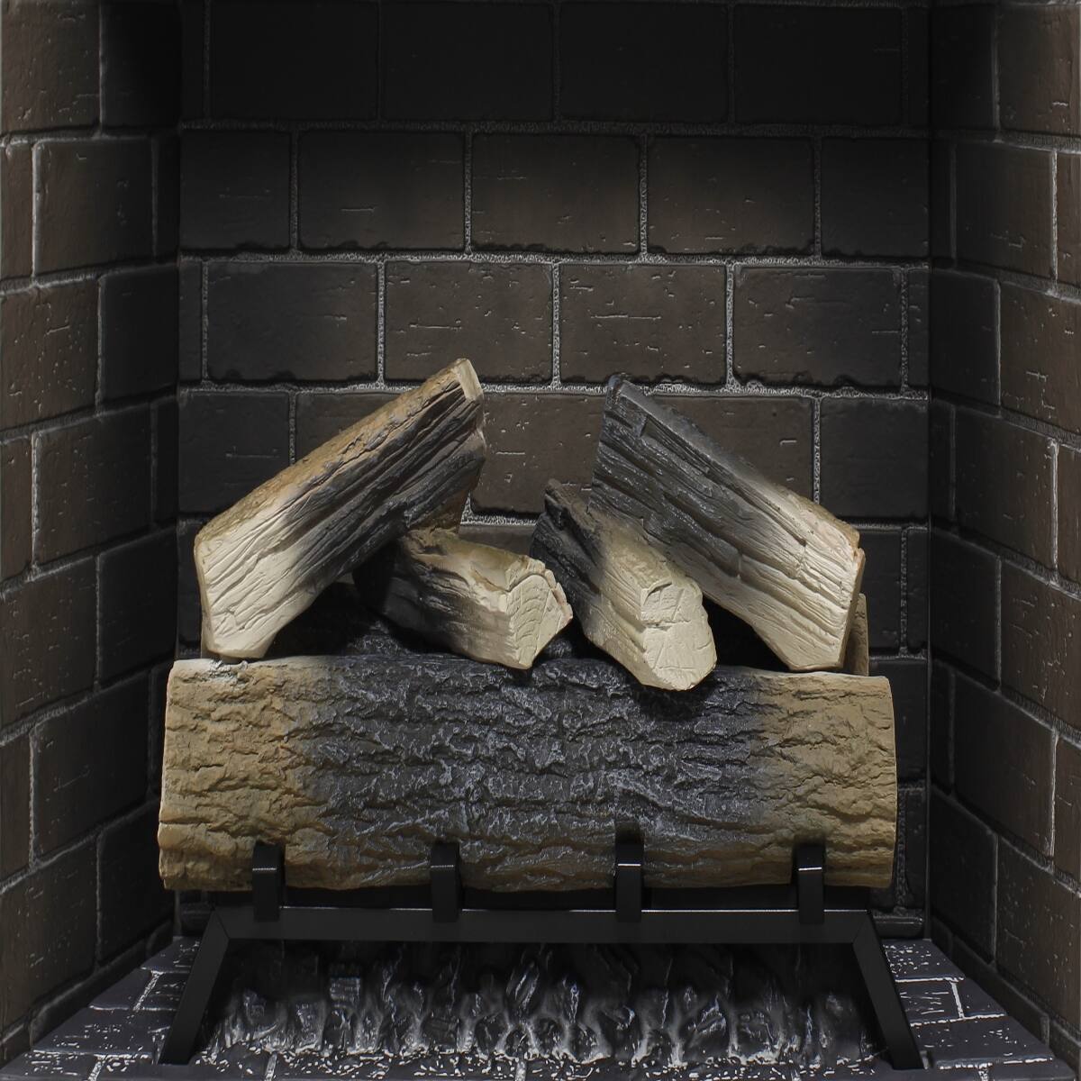Alt View 3. Loheer - Loheer 33 inch electric fireplace insert Infrared Heater with Crackling Sound Antique Black - Antique Black.
