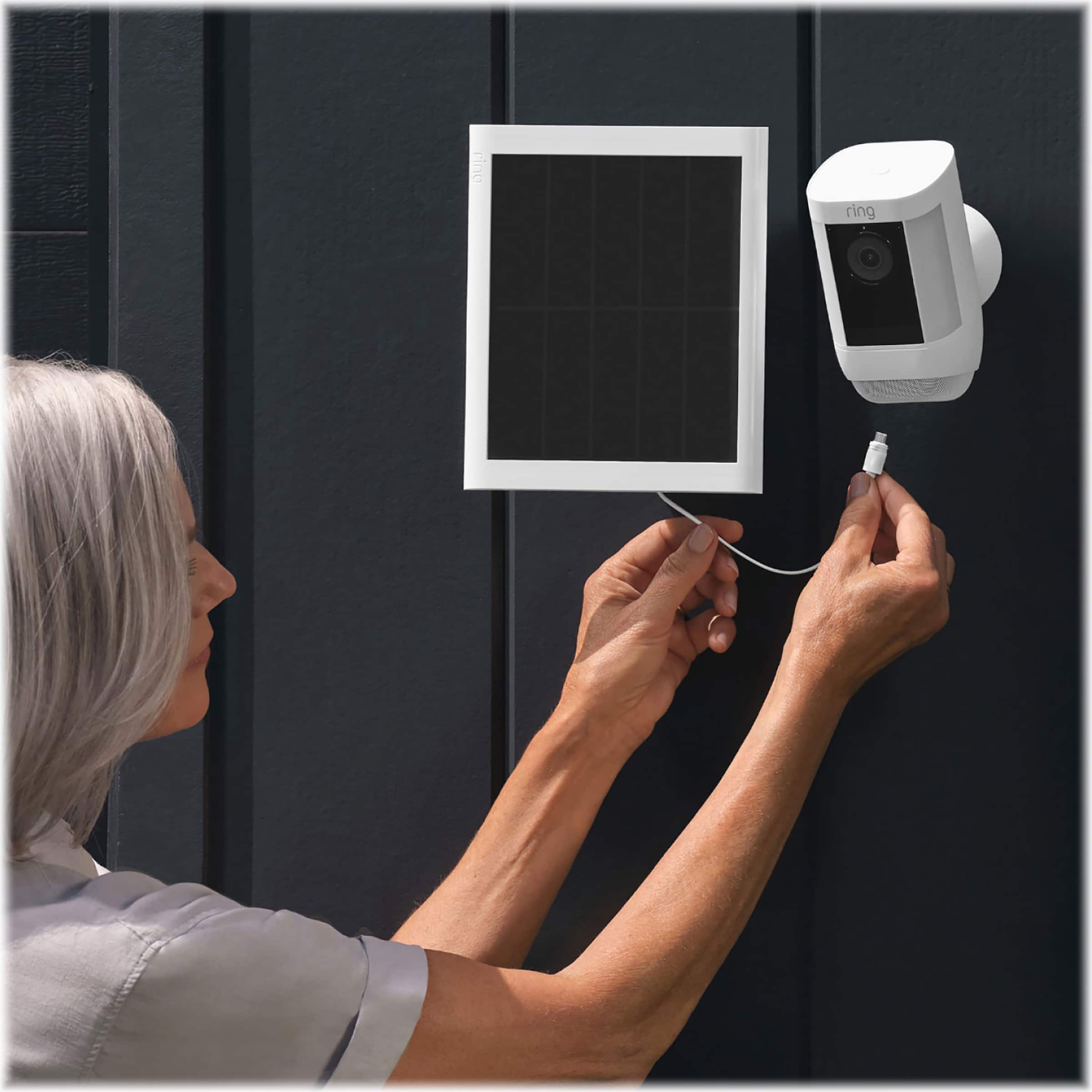 Alt View 12. Ring - Ring - 4W Solar Panel for Select Ring Security Cameras - White.