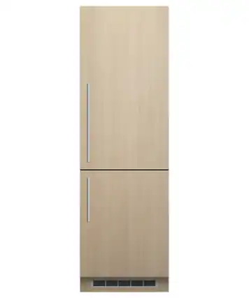 Front. Fisher & Paykel - 24 in. Wide Integrated 9.5 Cu. Ft. Smart Bottom Mount Refrigerator - Panel Ready.