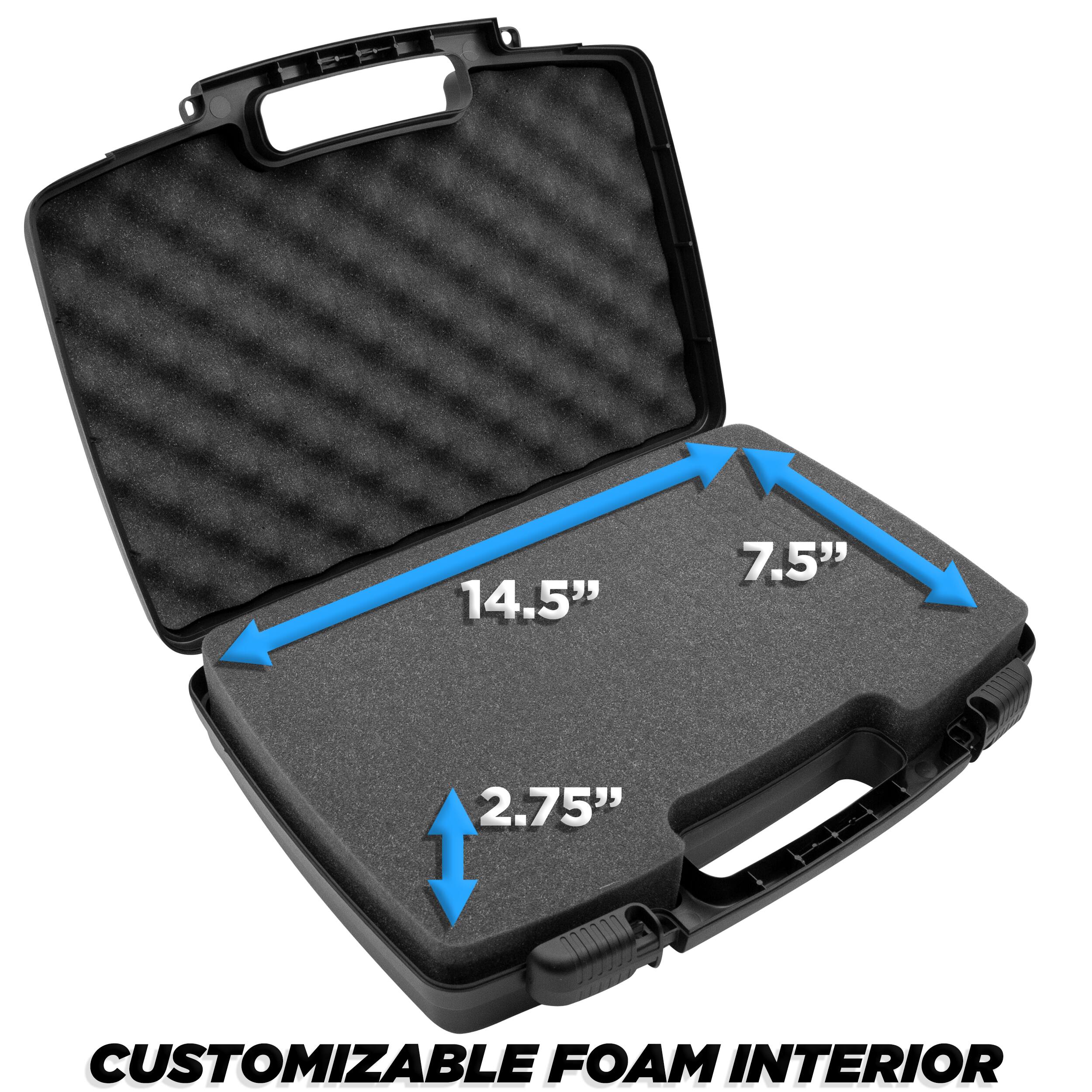 14.5" x 7.5" x 2.75" CUSTOMIZABLE FOAM INTERIOR