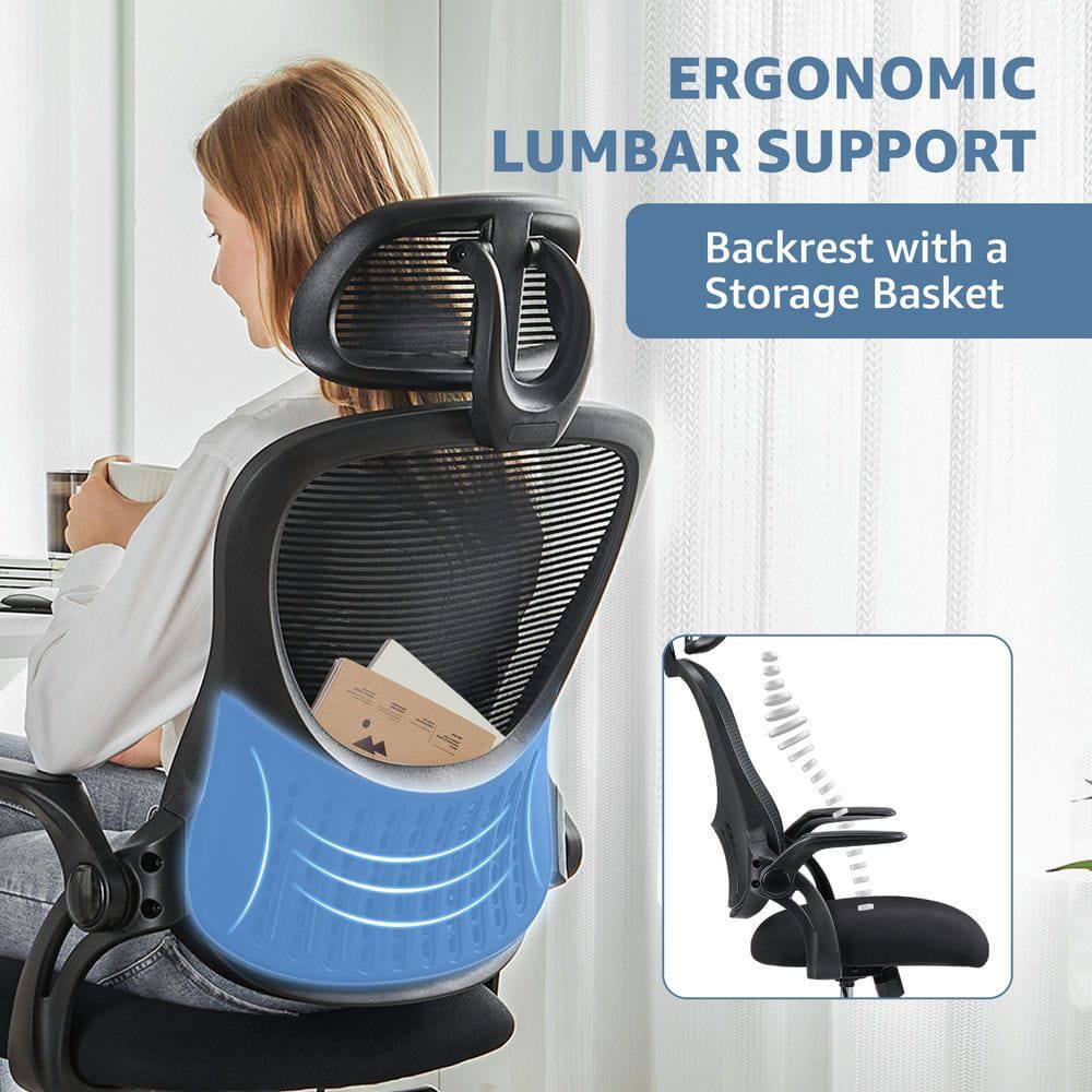 ERGONOMIC LUMBAR SUPPORT  
Backrest with a Storage Basket