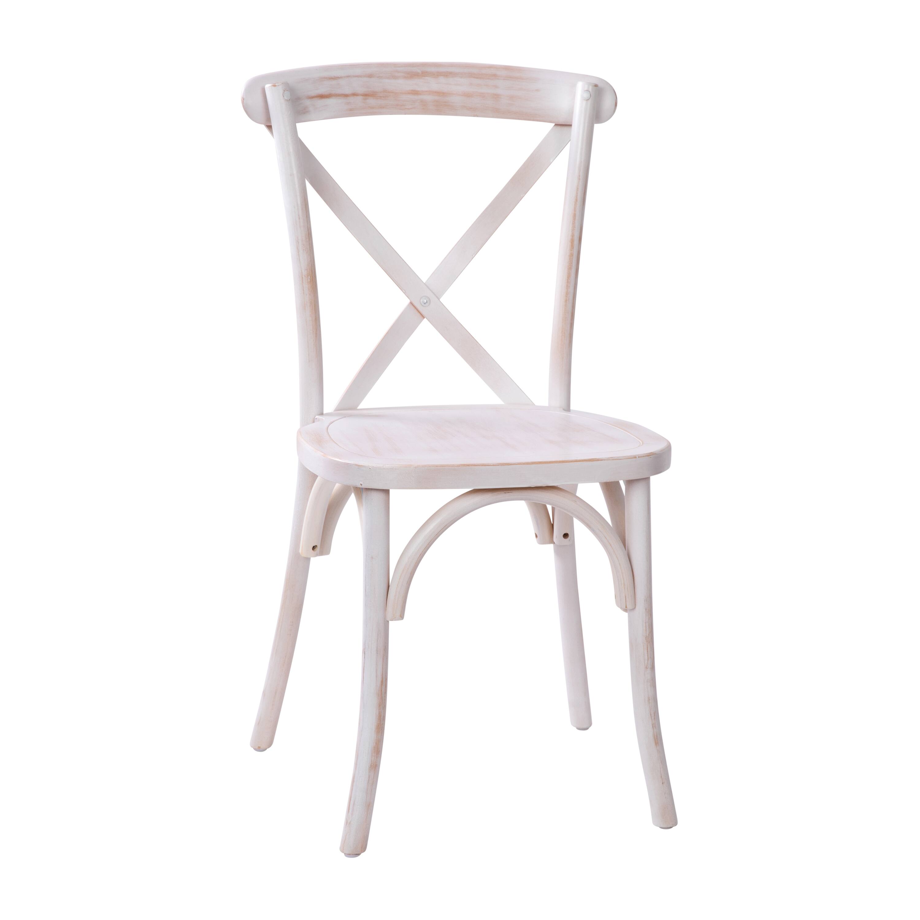 Alt View 1. Emma + Oliver - 2-pack X-Back Chair - Lime Wash.