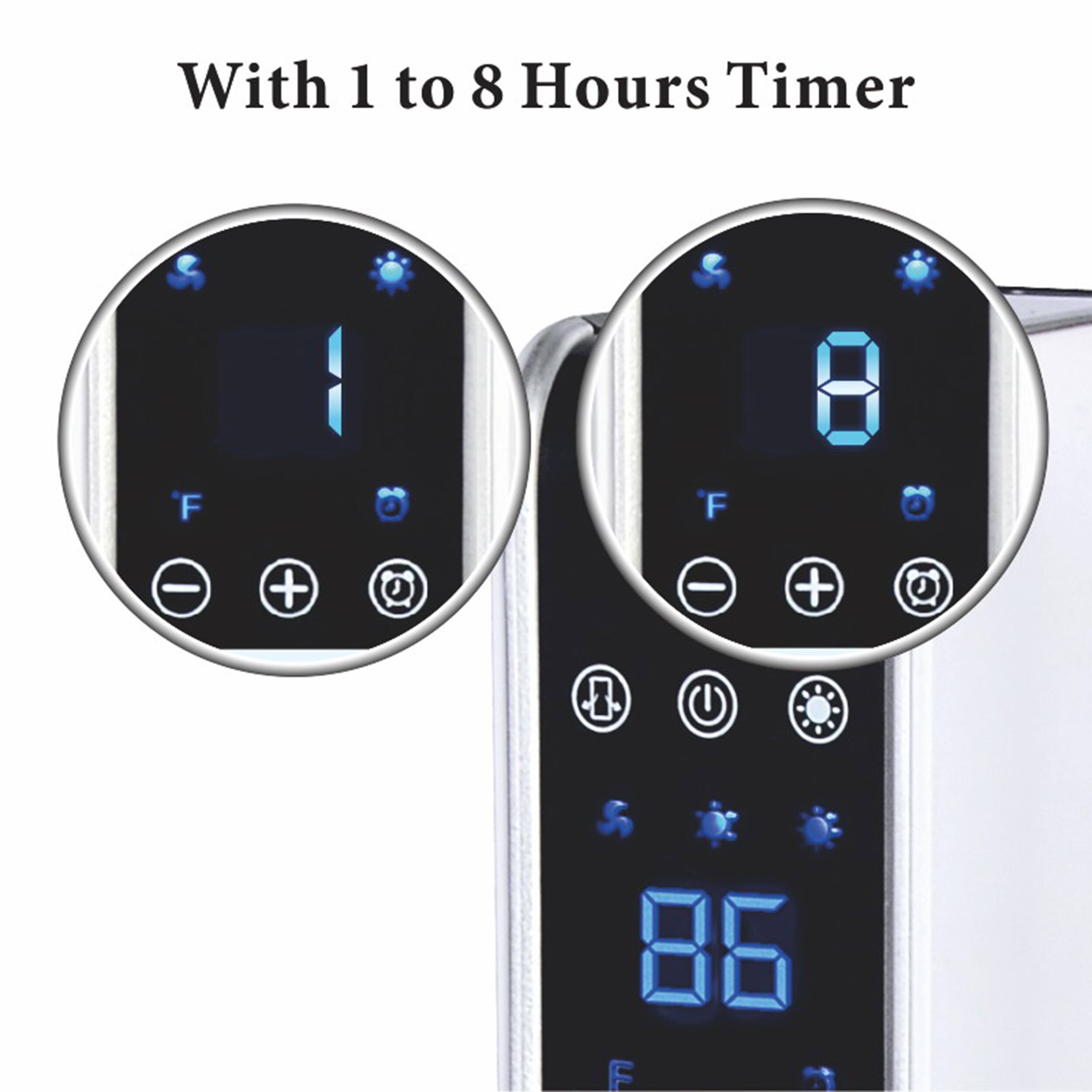 With 1 to 8 Hours Timer F - + - + 86 F