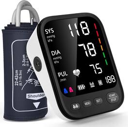 Dazzed Corner - Automatic Upper Arm Blood Pressure Monitor, Digital BP Machine - Black