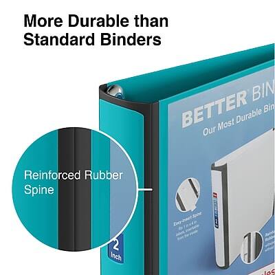 More Durable than Standard Binders

BETTER BIN
Our Most Durable Binder

Reinforced Rubber Spine

2 Inch