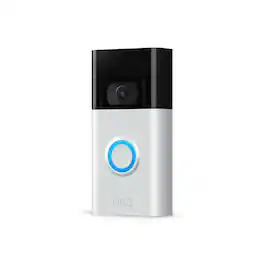 Ring - Video Doorbell 2 Wire-Free Video Doorbell - black/silver