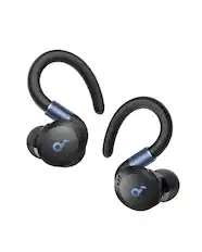 Front. Soundcore - by Anker Sport X20 True Wireless Noise Cancelling Earbuds - Black.