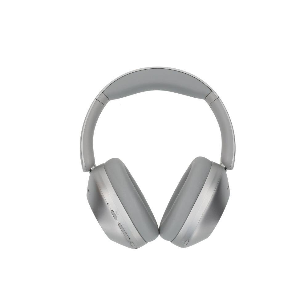 Front. RadioShack - Wireless ANC Headphones with Adaptive Noise Control, Silver.