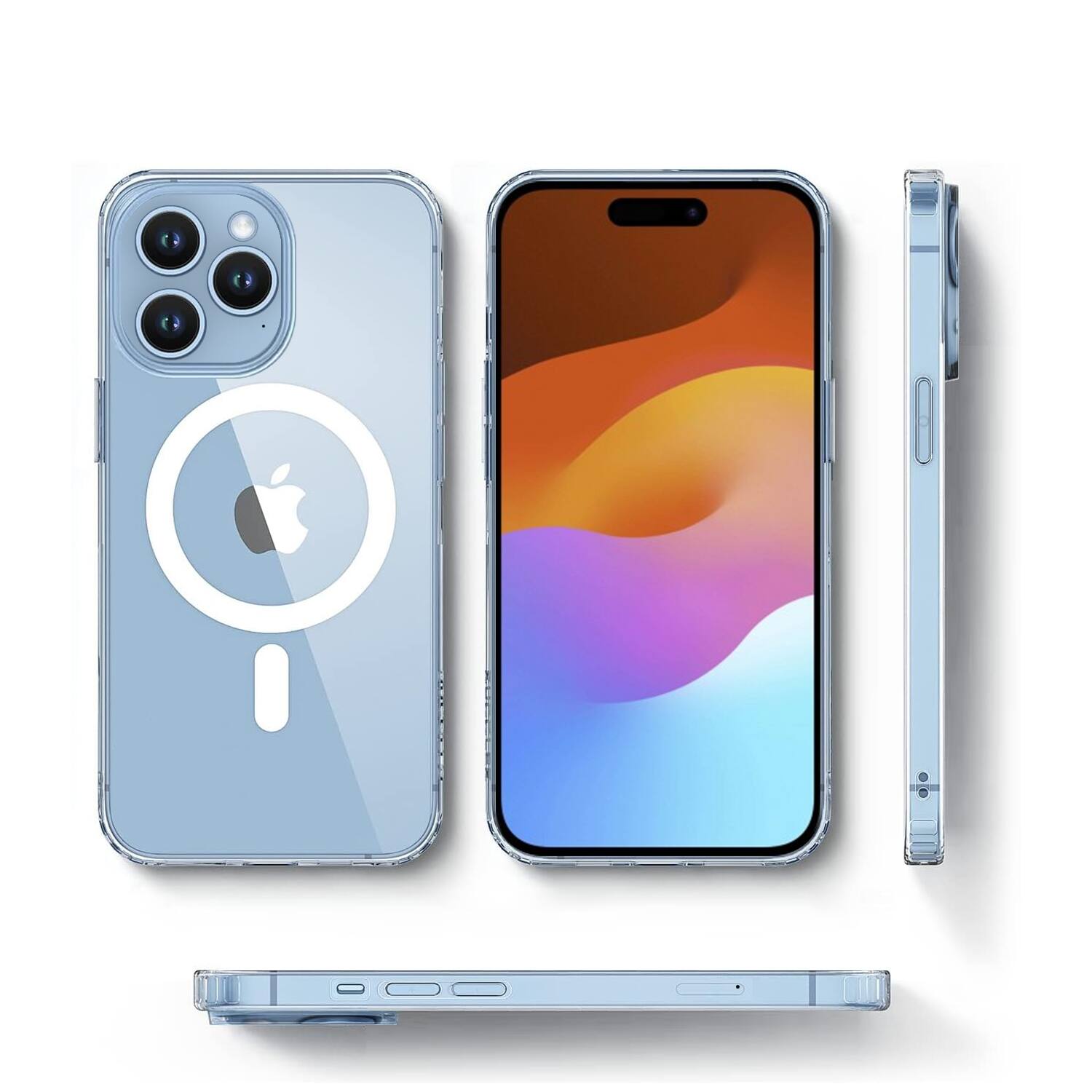 Alt View 3. SaharaCase - Venture Series Case Compatible with Magsafe Case for iPhone 15 Pro - Clear - Clear.