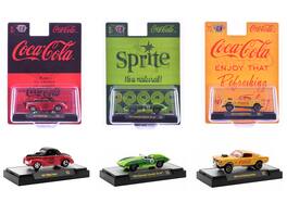"Sodas" Set of 3 pieces Release 50 Limited Edition to 10000 pieces Worldwide 1/64 Diecast Model Cars by M2 Machines - Multicolor