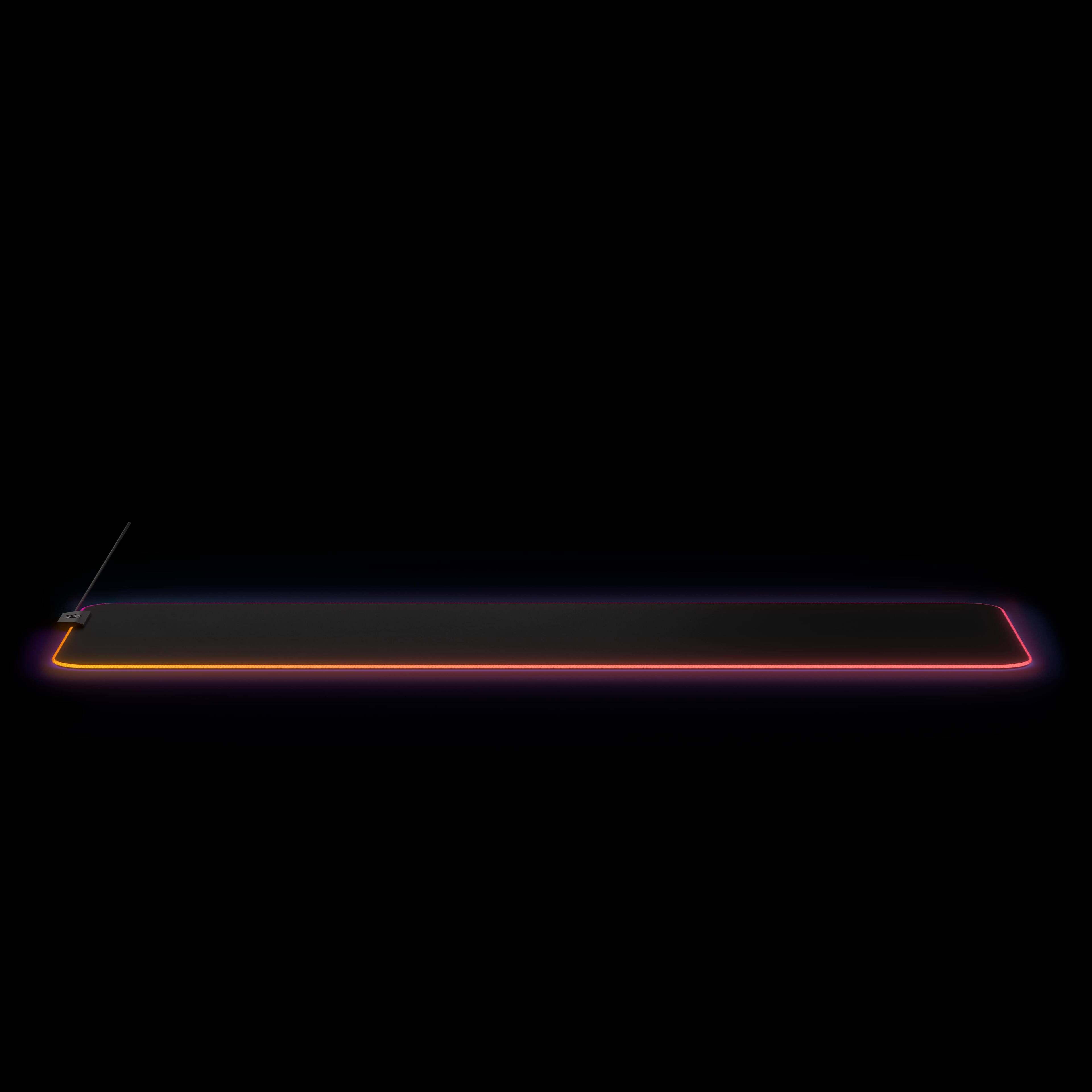 Alt View 16. SteelSeries - QcK Prism Cloth Gaming Mouse Pad with 2-Zone RGB Illumination XL - Black.