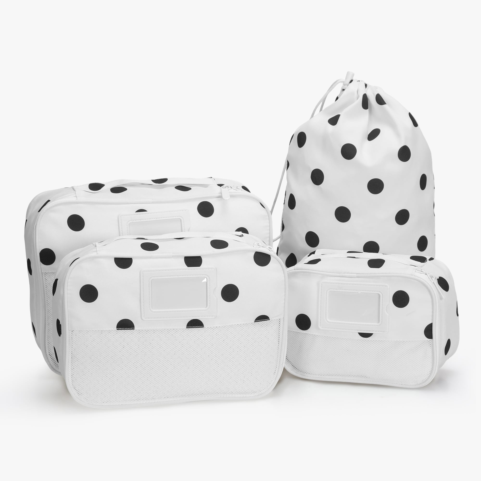 Hynes Eagle - Structured 4-Piece Packing Cube Set - Polka Dot