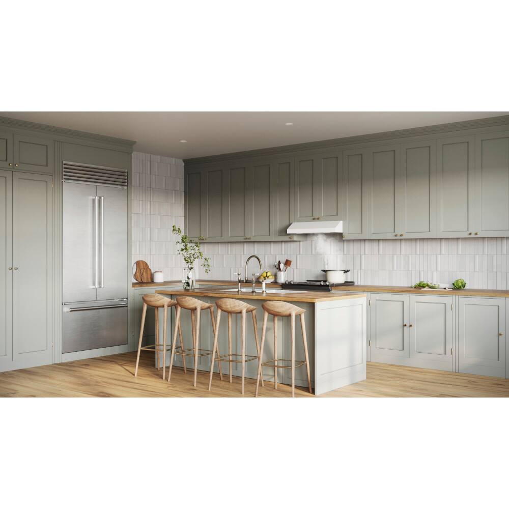 Alt View 15. Broan - Glacier 30-Inch 490 MAX Blower CFM 1.0 Sones Range Hood - White.