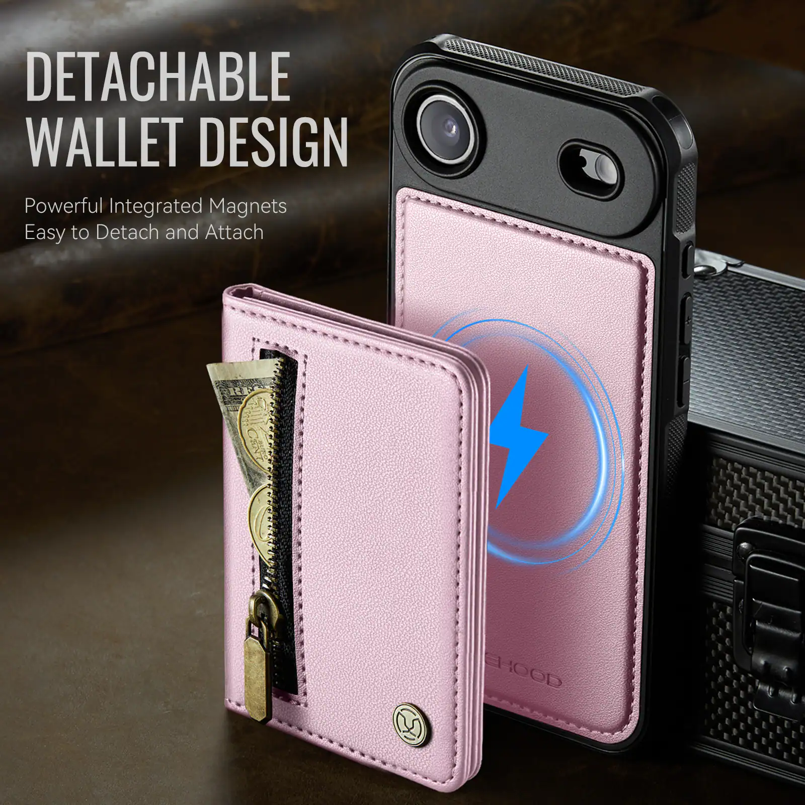 DETACHABLE WALLET DESIGN  
Powerful Integrated Magnets  
Easy to Detach and Attach