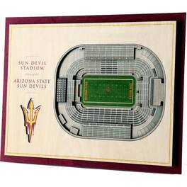 YouTheFan - Arizona State Sun Devils 17'' x 13'' 5-Layer StadiumViews 3D Wall Art - Brown