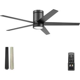 Honeywell - Graceshire 52” Ceiling Fan with LED Light and Remote - Matte Black
