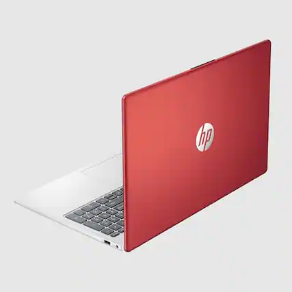 Front. HP - HP 15-fd0083WM laptop 7L2C7UA#ABA intel N200 15.6"HD 4GB 128GB(OnBoard) win 11 home S mode - RED.
