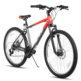 HILAND - H200 26 Inch Mountain Bike with 18-Speed for Men Women, Suspension Fork, Aluminum Frame MTB Bicycle - Orange