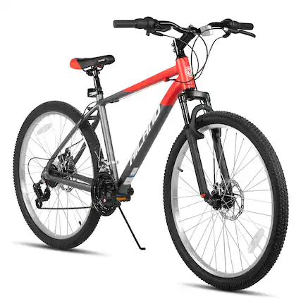 Front. HILAND - HILAND H200 27.5 Inch Mountain Bike with 18-Speed for Men Women, Suspension Fork, Aluminum Frame MTB Bicycle, Orange - Orange.