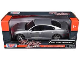2011 Dodge Charger R/T Hemi 1/24 Diecast Model Car by Motormax - Silver