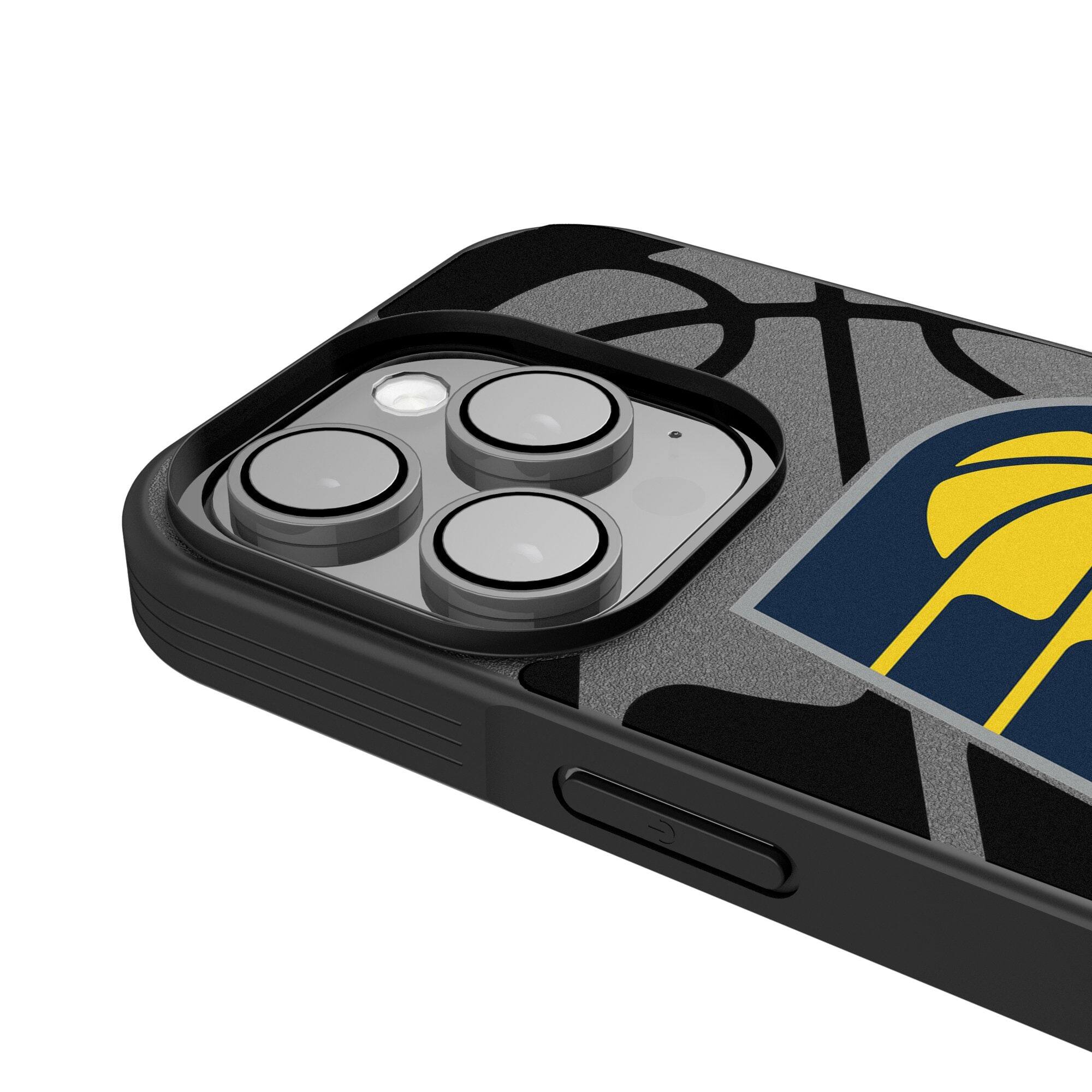 Alt View 3. Keyscaper - Indiana Pacers Monocolor Design iPhone Bump Case - 13 Pro - Multicolor.