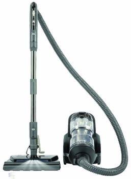 Left. EnviroCare - Titan T8000 Bagless Canister Vacuum – HEPA, 12 A Motor, 14″ Path, Auto Cord Rewind, LED Light, 22 lb - Black.