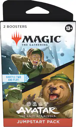 2 Boosters 13+ Magic The Gathering Shuffle Two And Play! Avatar The Last Airbender Jumpstart Pack