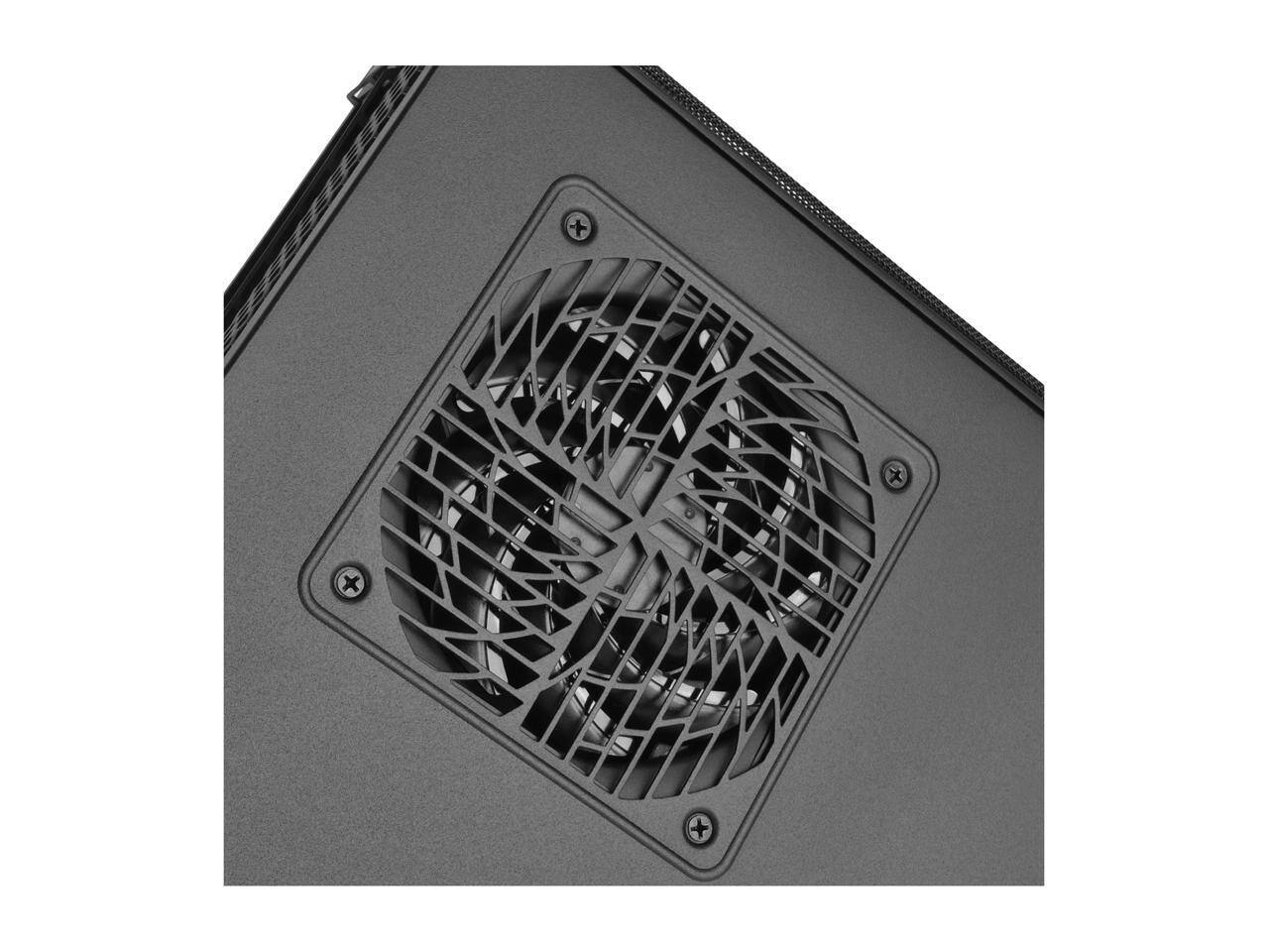 Alt View 7. SilverStone - SilverStone Fortress Series SST-FTZ01B-E Black Aluminum unibody frame, steel chassis Mini-ITX Computer Case - Black.