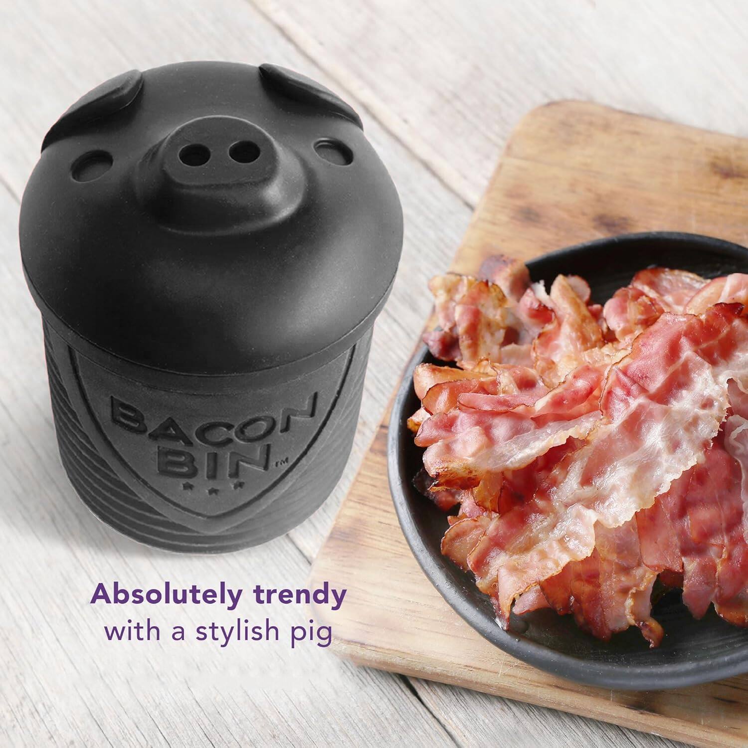 Bacon Bin  
Absolutely trendy with a stylish pig
