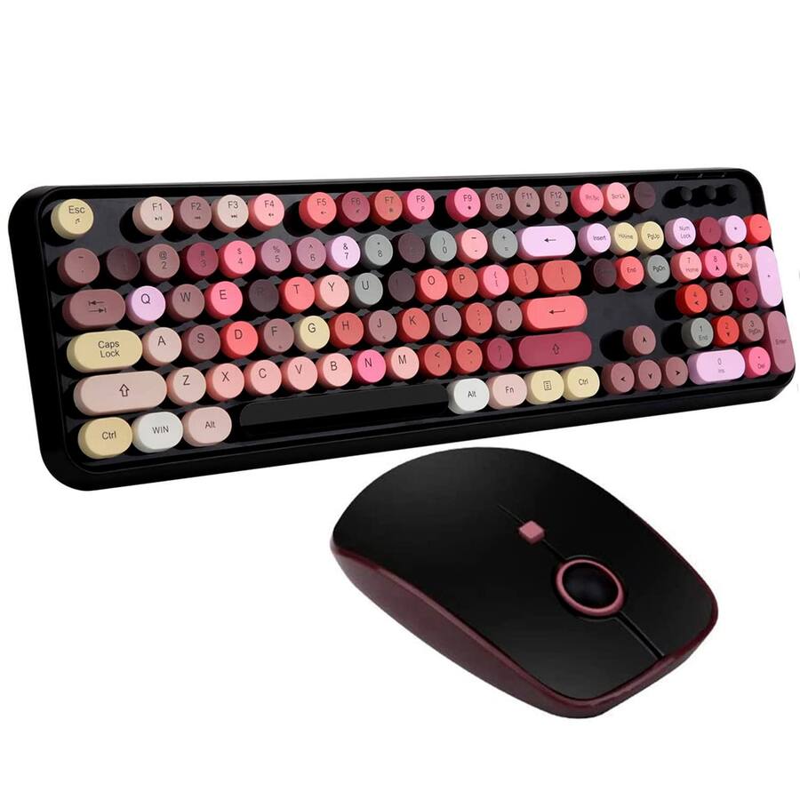 Cottage Core Computer Mouse COTTAGE And Mouse Combo 2 Full sized Cute Colorful With 104 Round Keys ...