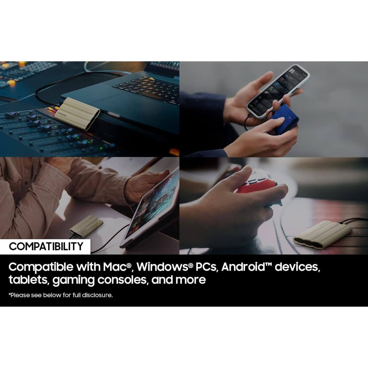 Samsung T7 Shield 4TB External USB 3.2 Gen 2 Rugged SSD IP65 Water