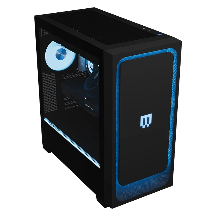 Angle. MAINGEAR - All-new MG-1 | Platinum Gaming Desktop - NVIDIA GeForce RTX 5070 - AMD Ryzen 7 7800X3D - 32GB Memory - 2TB Storage - Black.