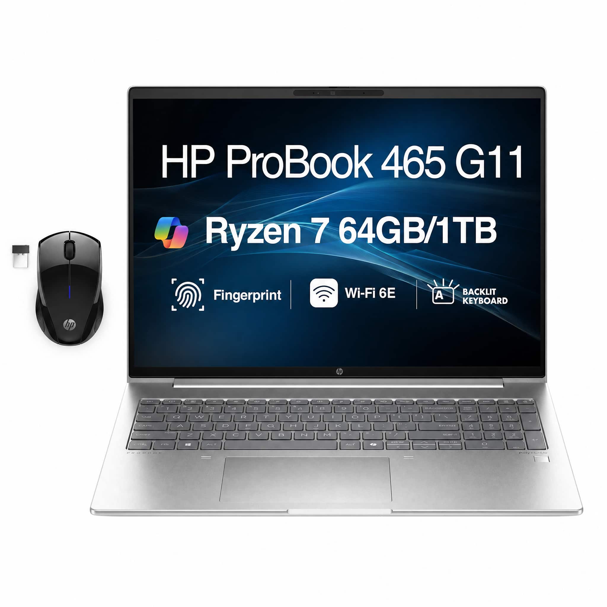 HP - Upgraded - ProBook 465 G11 Laptop 16.0 WUXGA Display (Ryzen 7 7735U, 64GB, 1TB SSD, Win 11 Pro) w/HP Wireless Mouse - Pike Silver price history on PriceWatchPro