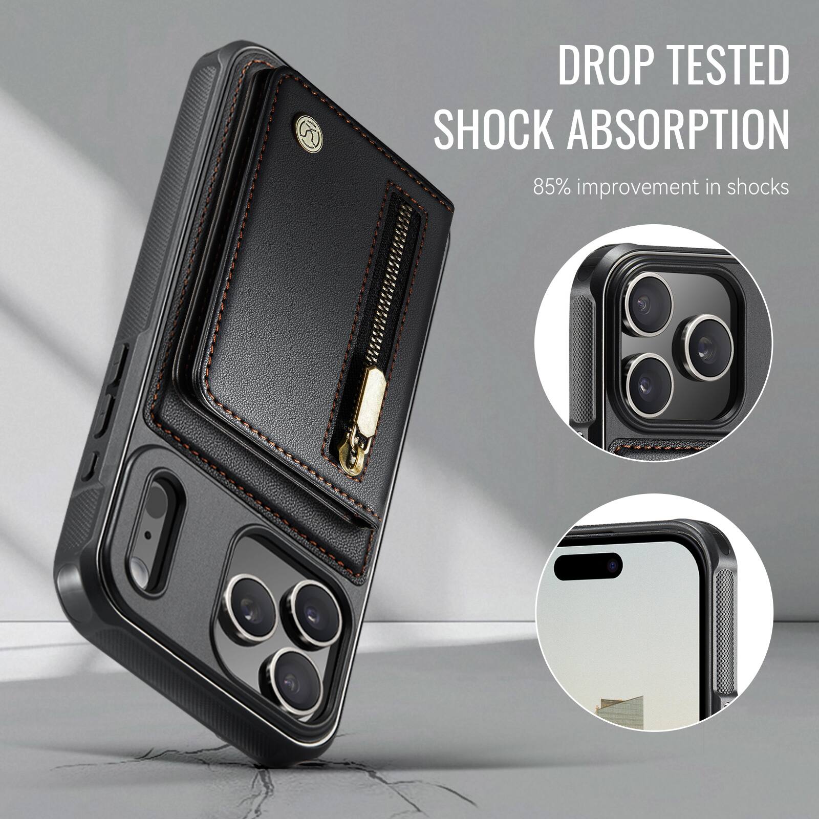 DROP TESTED  
SHOCK ABSORPTION  
85% improvement in shocks