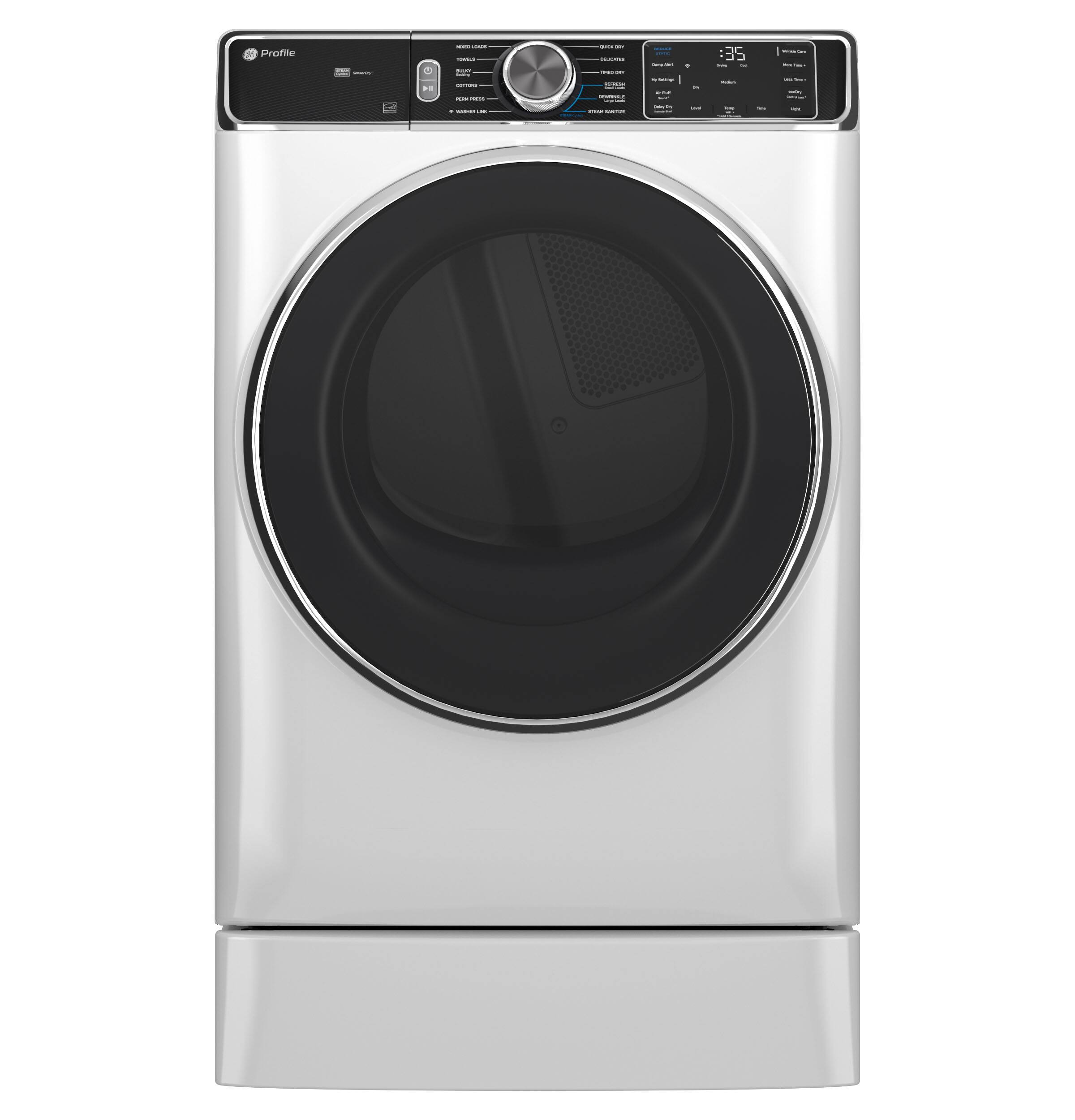 Alt View 14. GE - 7" RightHeight Riser - Laundry Pedestal for Select Washers and Dryers - White.