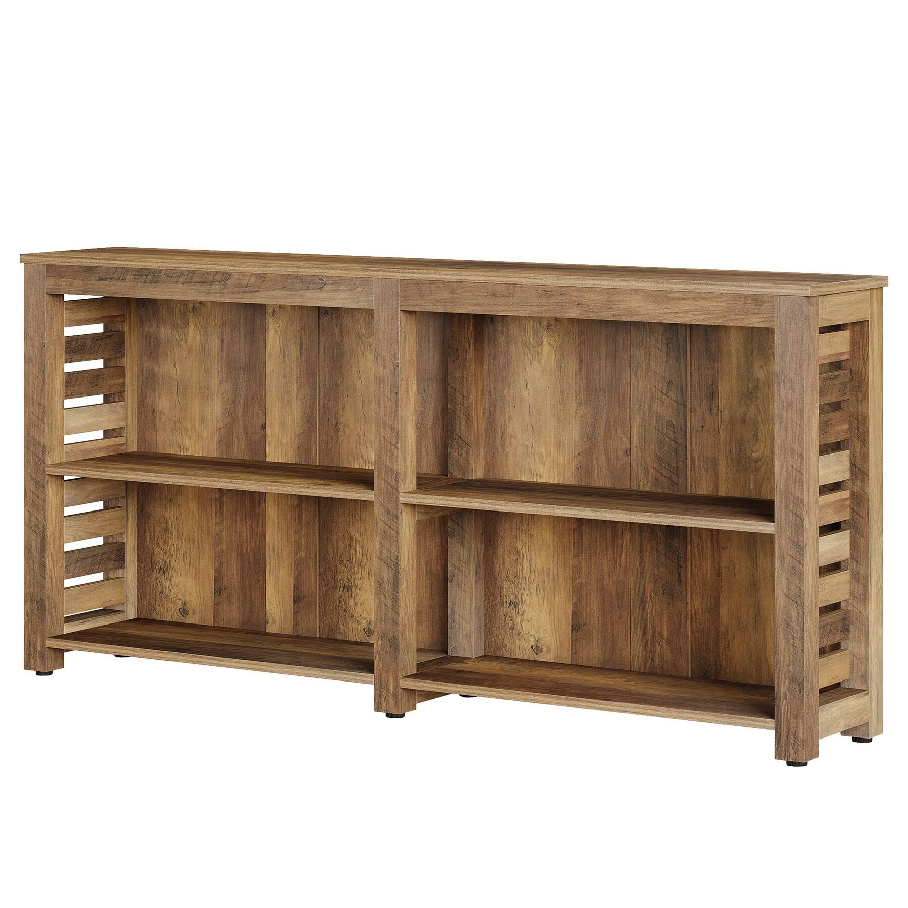 Front. Kadyn - Kadyn Wood Grain Console Table, Entryway Display & Sofa Table, Brown - Brown.