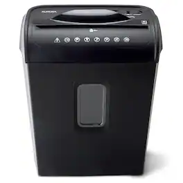 Aurora - AU608MB High-Security 6-Sheet Micro-Cut Paper Credit Card Shredder 3.5-Gallon Wastebasket, 4-Minute Running Time - Black